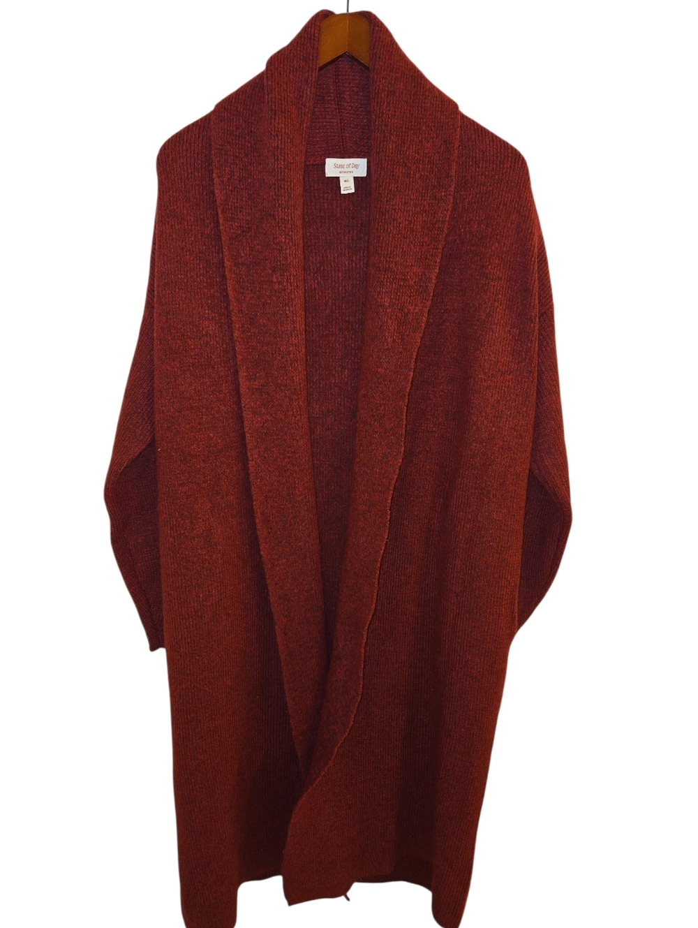 State of Day Women's Knit Long-Sleeve Duster Robe Maraschi Loungewear XS/S NWT - Picture 4 of 14